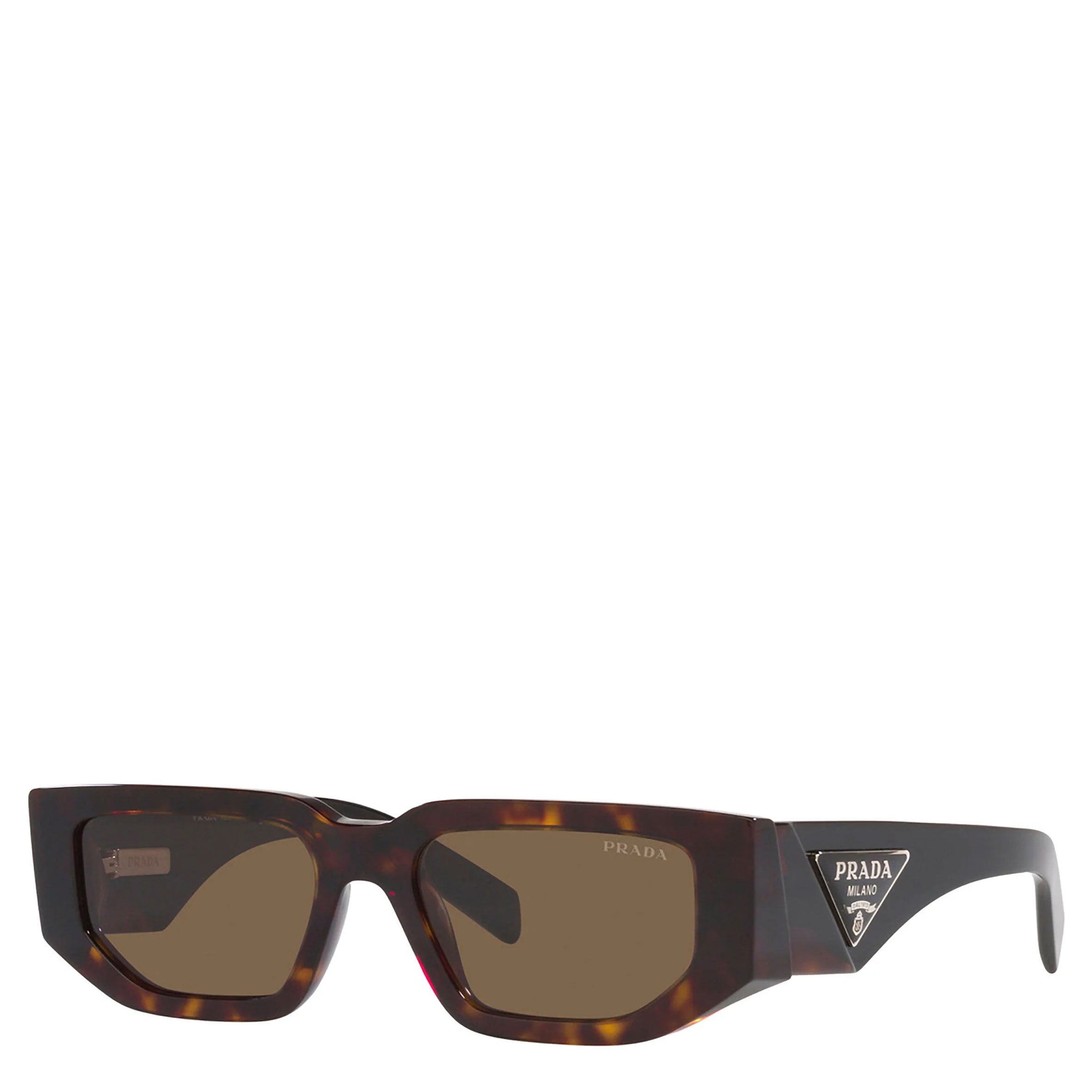 PRADA PR09ZS Triangle Rectangle Sunglasses for Women & Men - Classic Tortoise Shell Frame UV Protection - Perfect for Beach, Driving & Fashion Accessories