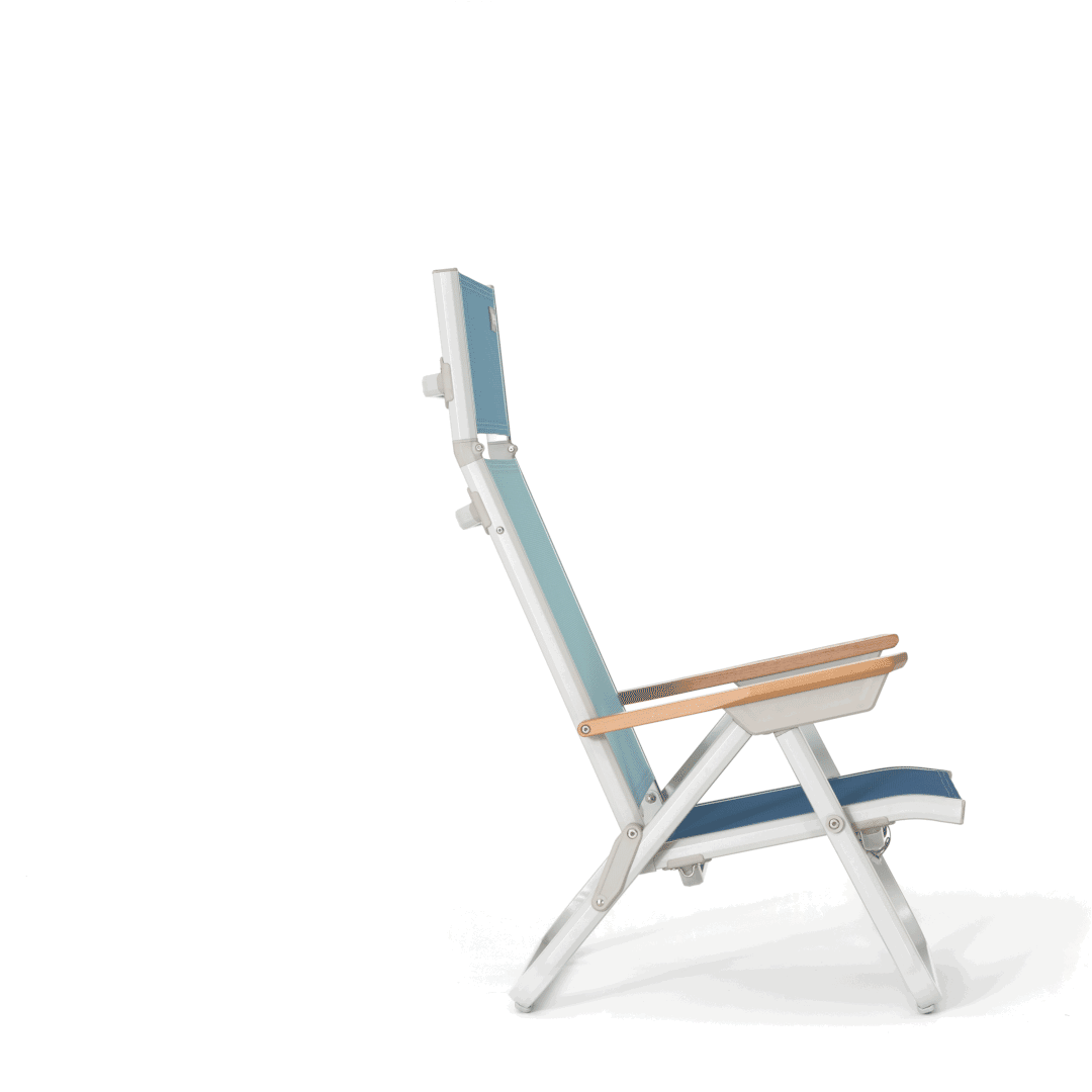 Veer Beach Chair - Lightweight Portable Folding Chair for Outdoor, Camping, Picnics & Beach - Adjustable Reclining Backrest with Cup Holder & Carry Bag - Perfect for Relaxing by the Ocean, Poolside or Backyard