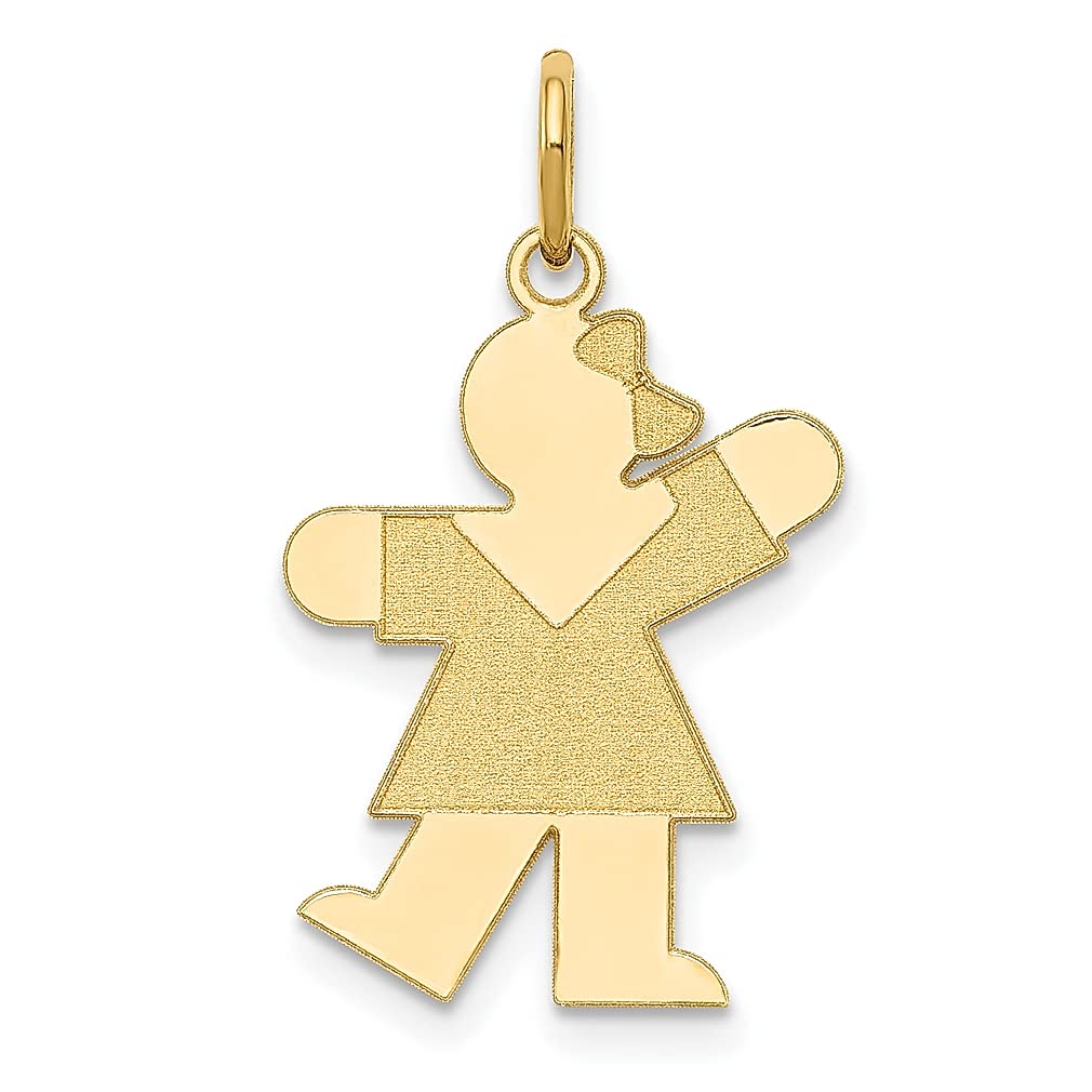14K Yellow Gold Kids Charm Necklace - Dainty Baby Pendant Jewelry for Women & Girls | Perfect Gift for Her, Birthday, Christening & Special Occasions