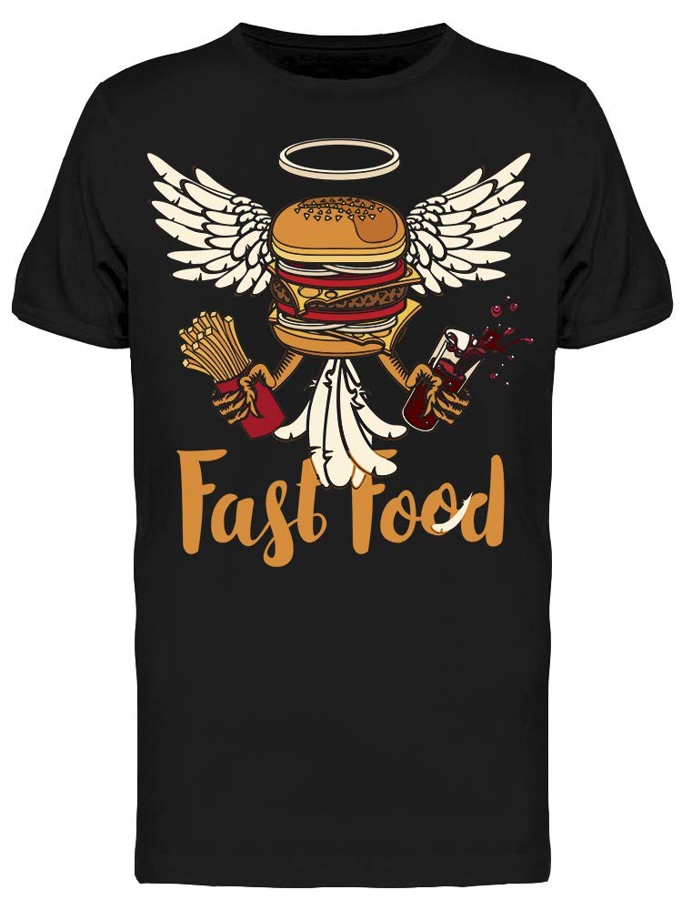 Smartprints Fast Food Burger T-Shirt for Men - Comfortable & Stylish Graphic Tee - Perfect for Casual Wear, Parties, and Fast Food Lovers
