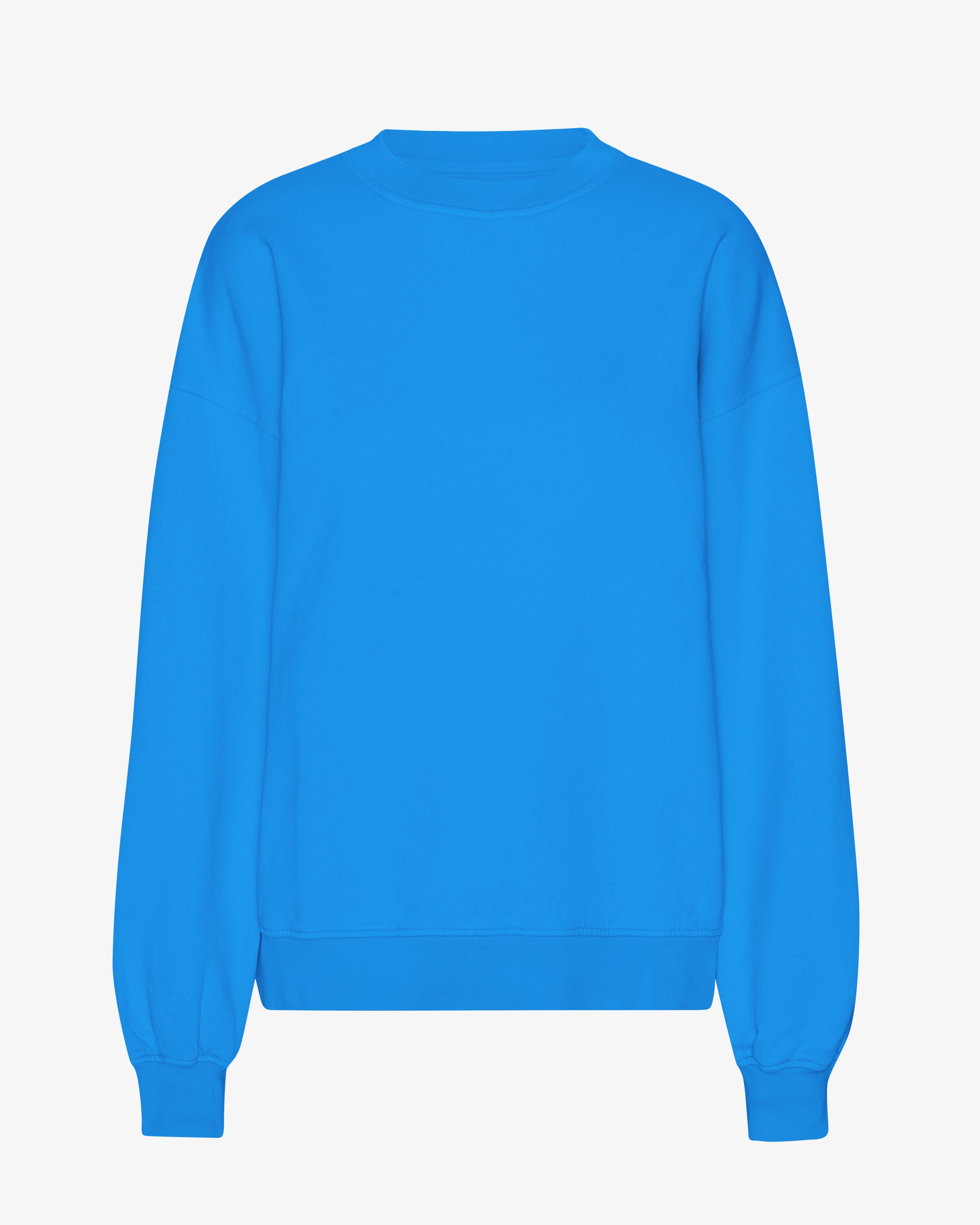 Organic Oversized Crewneck Sweatshirt - Pacific Blue | Soft & Comfortable Unisex Pullover for Casual Wear & Loungewear