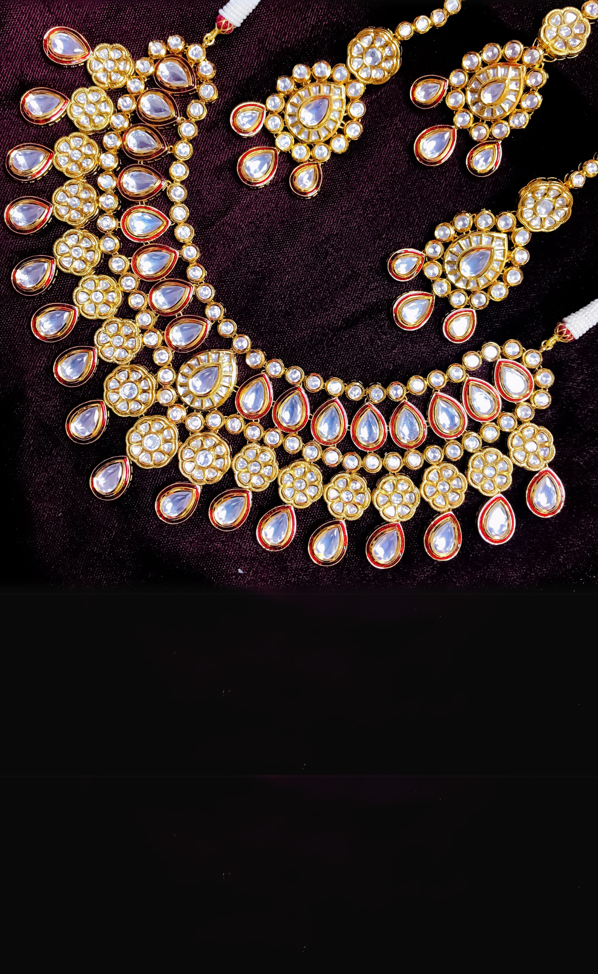 Elegant Designer Gold Plated Royal Kundan Bridal Jewelry Set - Necklace, Earrings & Mangtikka for Weddings, Parties & Special Occasions