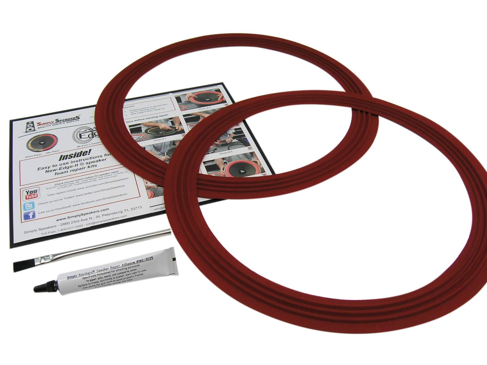 Cloth Edge Cerwin Vega 15 Inch Speaker Repair Kit CLSK-VEGA15 (Pair) - Perfect for Home Audio and Studio Speaker Restoration