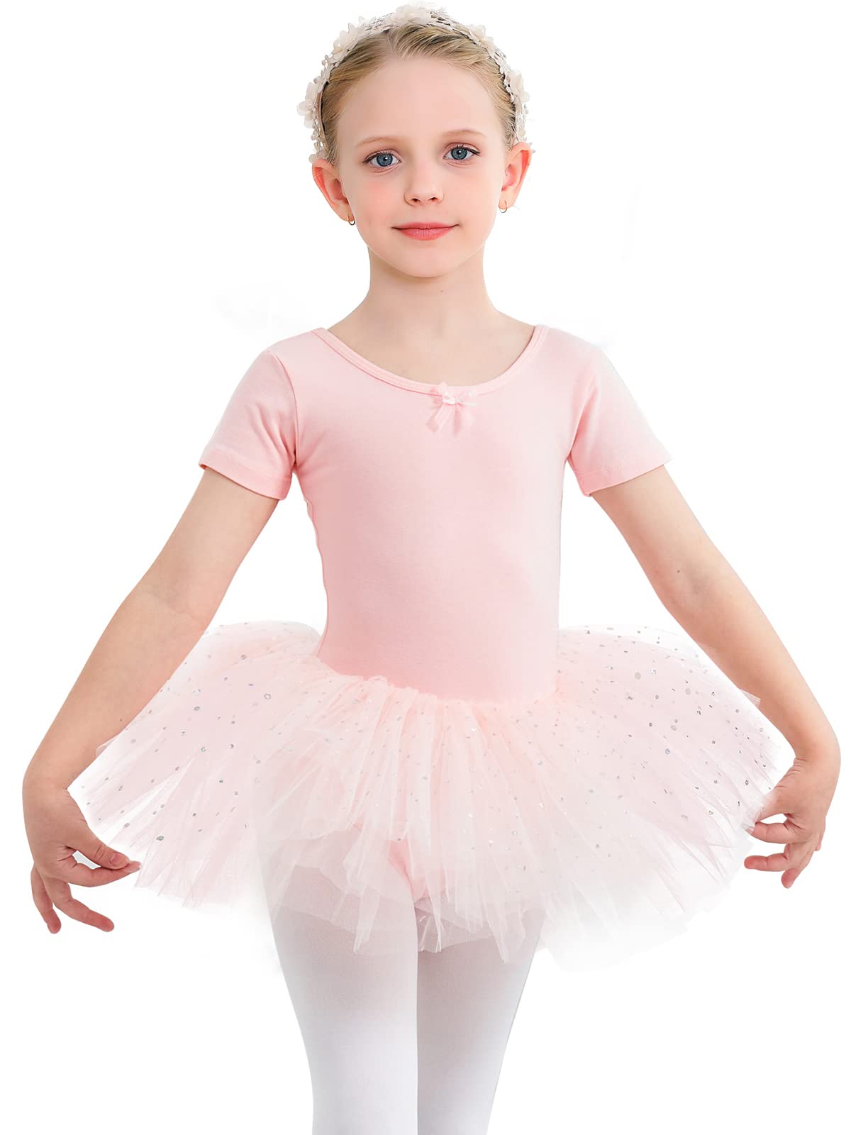Girls Ballet Tutu Outfit - Toddler Ballerina Dance Leotard with Skirt Set | Perfect for Ballet Class, Recital & Dance Performance Costume