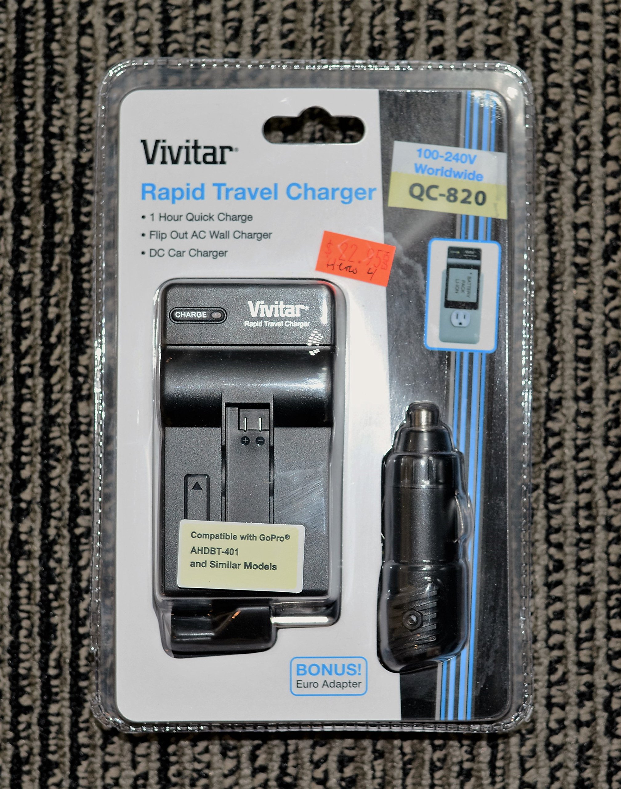 Vivitar VIV-QC-820 Fast USB Quick Charger for Smartphones & Tablets - Compatible with iPhone, Samsung, Android Devices - Perfect for Home, Office & Travel Charging