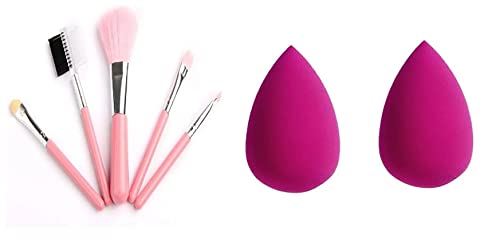 RETRIX 5-Piece Full Makeup Kit for Women & Teens - Includes 2 Blender Sponges & Makeup Applicators - Perfect for Everyday Beauty, Professional Makeup & Travel Essentials