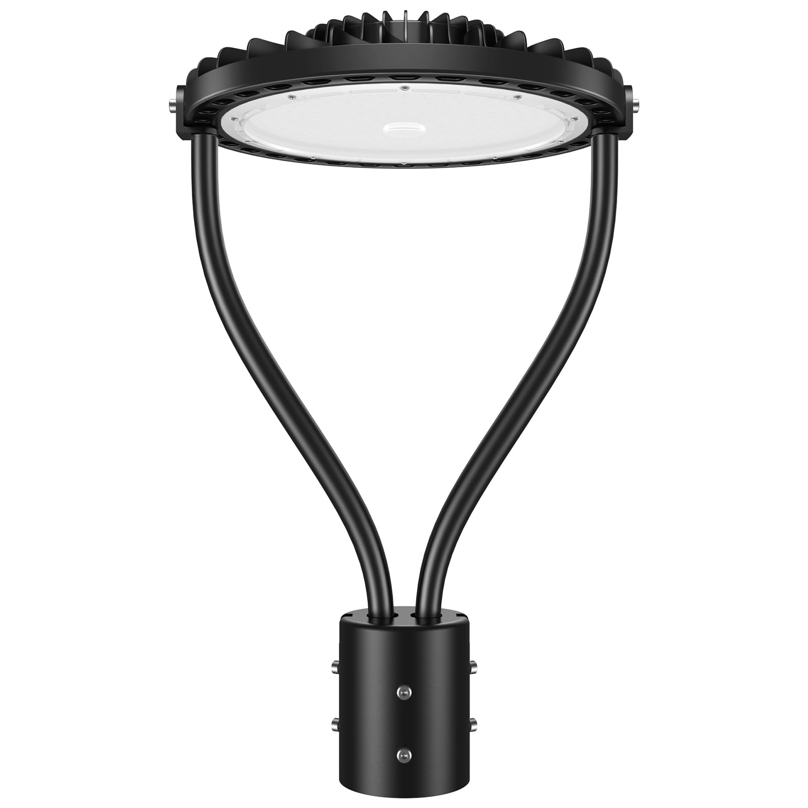 150W LED Post Top Light - 21000Lm 5000K Circular Area Light - Waterproof Outdoor Pole Fixture for Parking Lots, Gardens, Yards & Streets - Perfect for Commercial and Residential Lighting