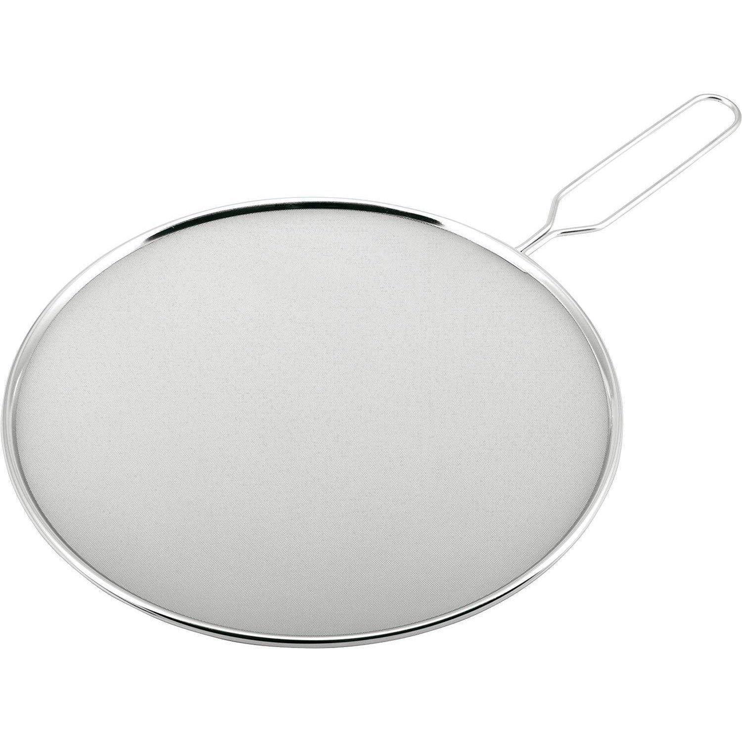 Premium 18/8 Stainless Steel Splatter Screen - 29cm (11.4 Inch) Fry Pan Cover for Safe & Mess-Free Cooking - Ideal for Frying, Sautéing, and Deep Frying in the Kitchen
