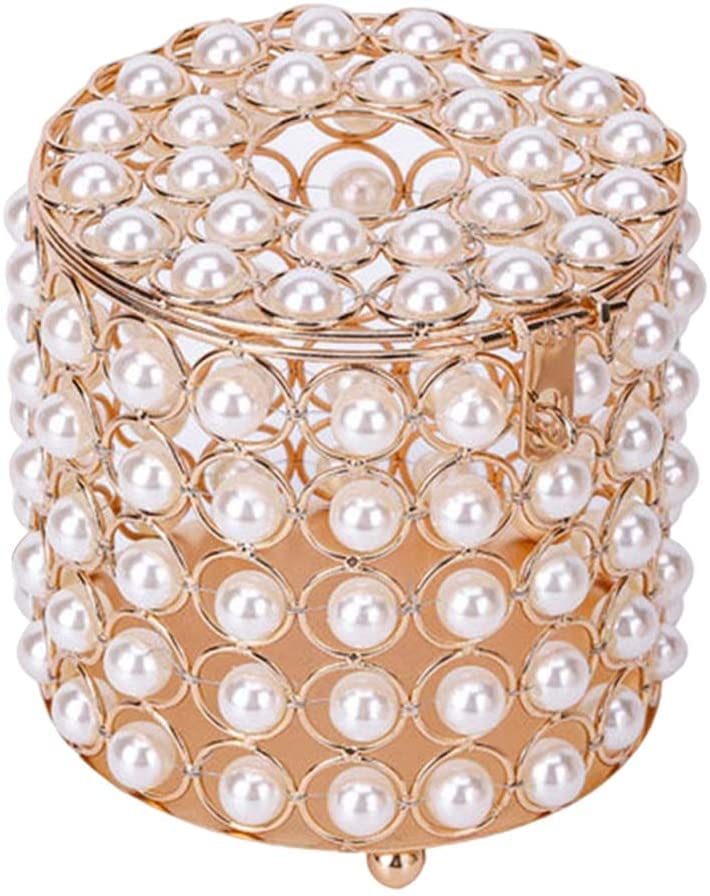 Crystal Napkin Holder Box - Pearl Style Decorative Tissue Case for Home, Car & Countertop | Elegant Table Decor for Dining, Parties & Gifts