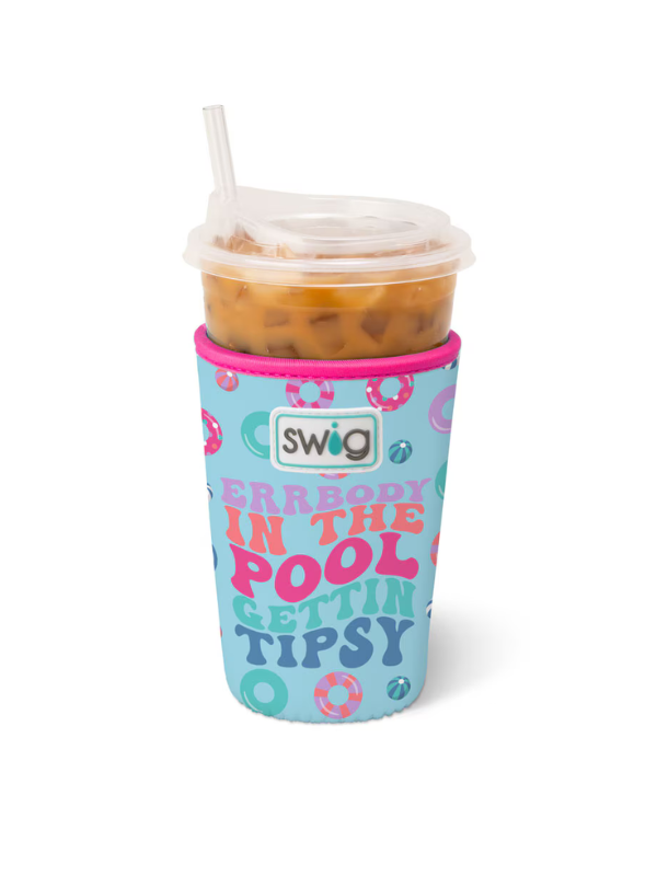 Swig Medium Iced Cup Coolie - Insulated Pool Drink Holder for Summer Parties, Beach Days & Outdoor Gatherings