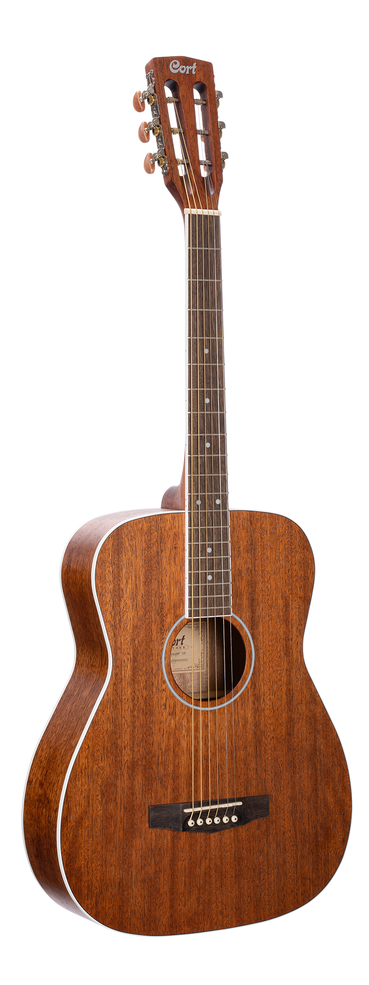 Cort AF590MF OP All Mahogany Concert Acoustic Electric Guitar with Built-in Pickup - Perfect for Live Performances, Studio Recording & Traveling Musicians