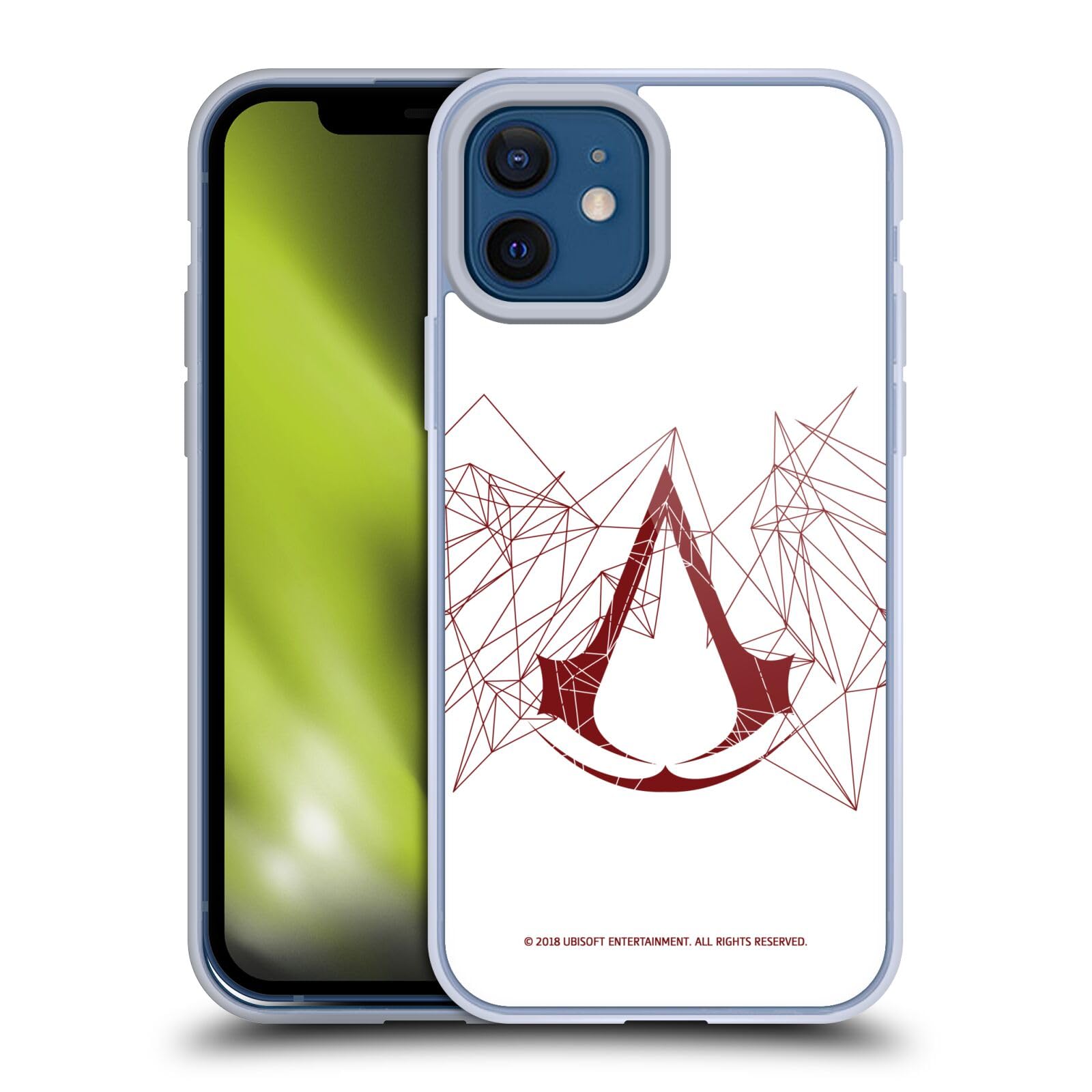 Officially Licensed Assassin's Creed Geometric Logo Soft Gel Phone Case for Apple iPhone 12/12 Pro - Durable Protection with Stylish Gaming Design | Perfect for AC Fans, Everyday Use & Gift Giving