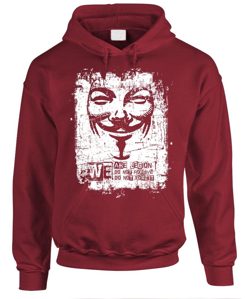WE are Legion Guy Fawkes Computer Hacker - Men's Pullover Hoodie | Anonymous Hacker Style Sweatshirt for Tech Enthusiasts & Cybersecurity Professionals