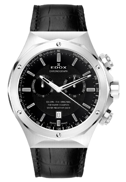 Edox Delfin Chronograph 10105 3 NIN Men's Luxury Swiss Watch - Waterproof Diving Chronometer for Professional Divers & Water Sports Enthusiasts