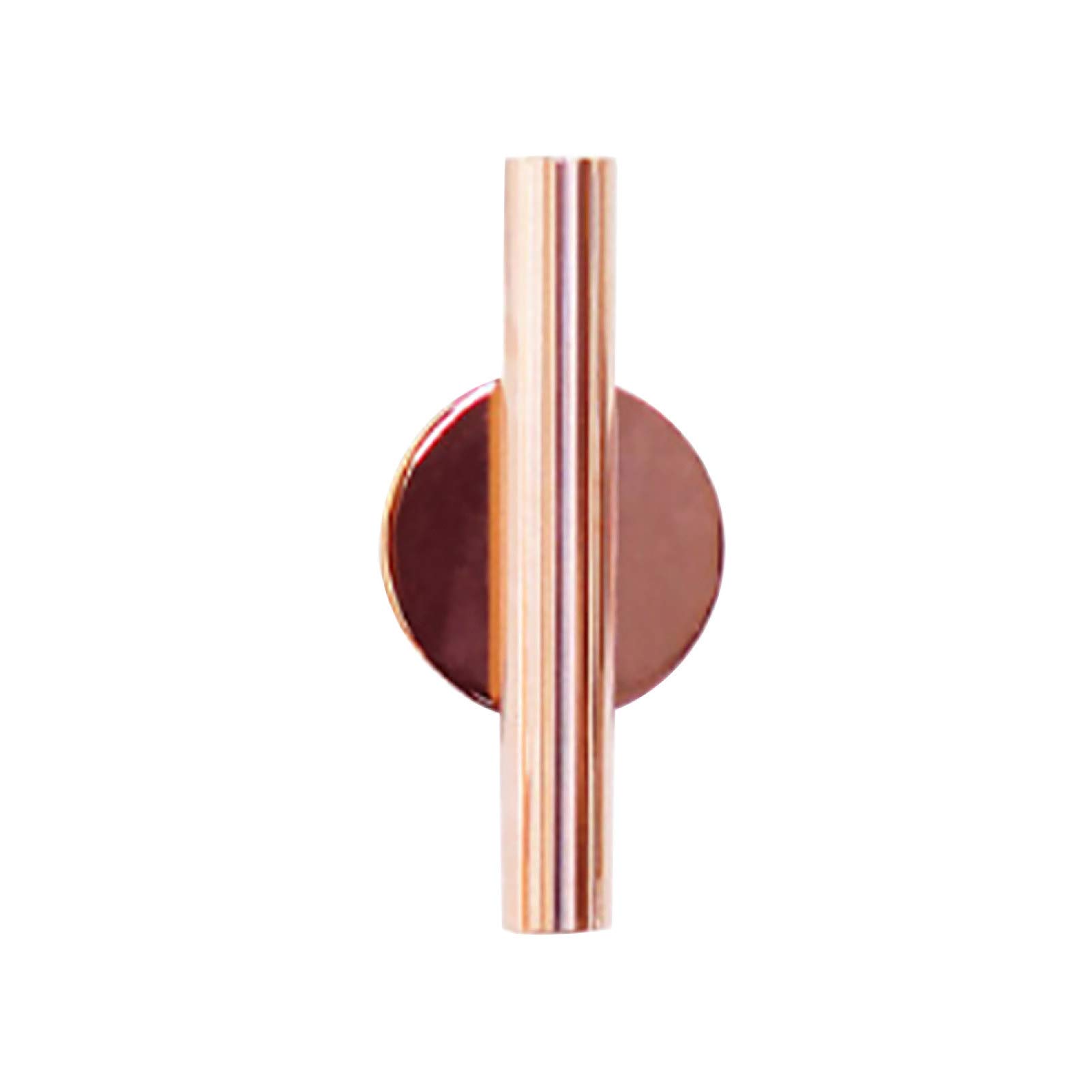 Mosichi Artificial Flowers for Home Decor - Wall Mounted Adhesive Metal Dried Flower Vase Tube in Rose Gold for Living Room, Bedroom, Garden & Balcony Decoration
