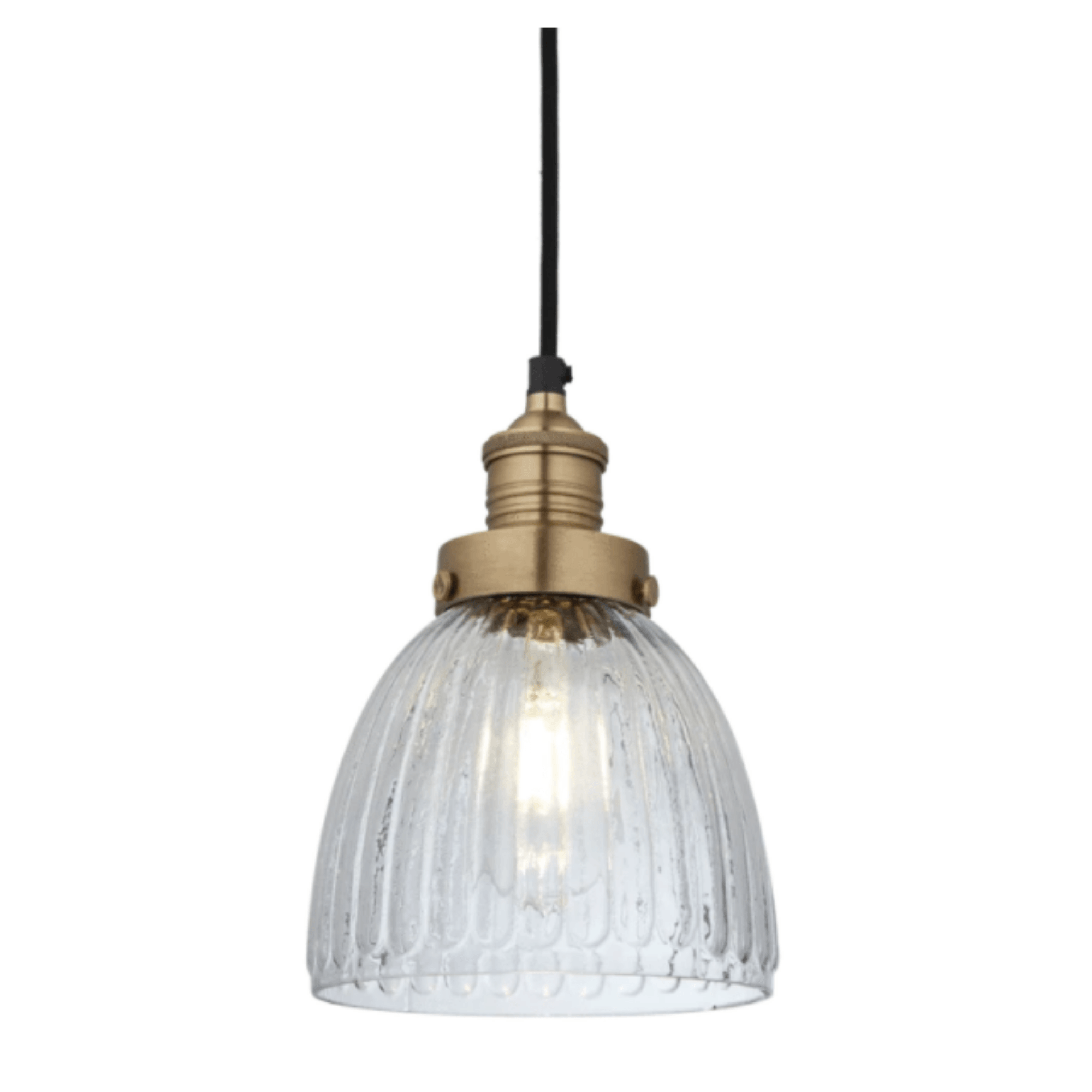 7 Inch Brooklyn Glass Cone Pendant Light - Modern Minimalist Hanging Fixture for Dining Room, Kitchen Island & Bedroom Lighting
