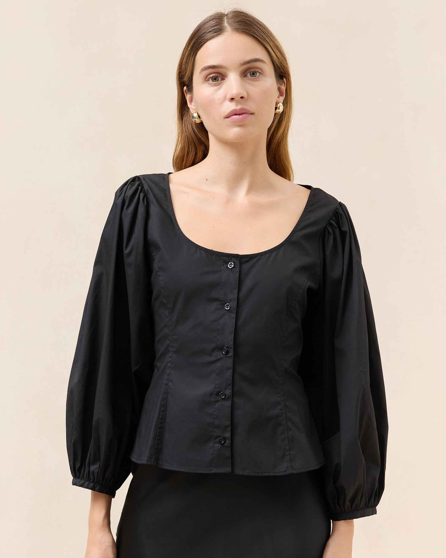 Stylish Black Blouse for Women - Elegant and Versatile Top for Office, Party & Casual Wear