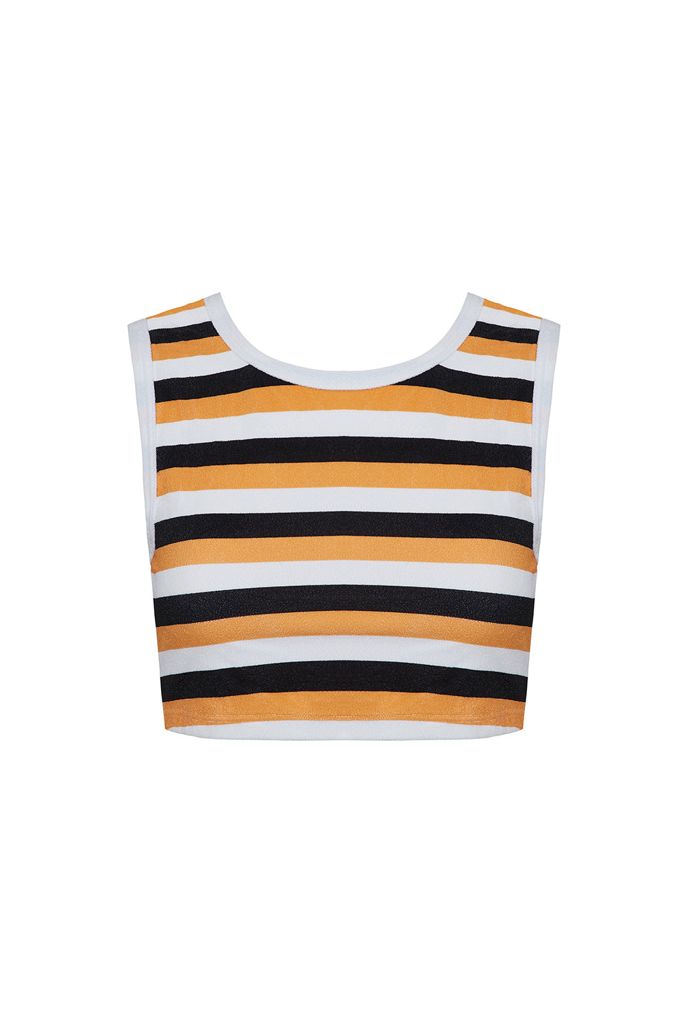 Men's Muscle Fit T-Shirt in Parasol Stripe - Eco-Friendly Terry Cotton Fabric - Gym, Workout & Casual Wear