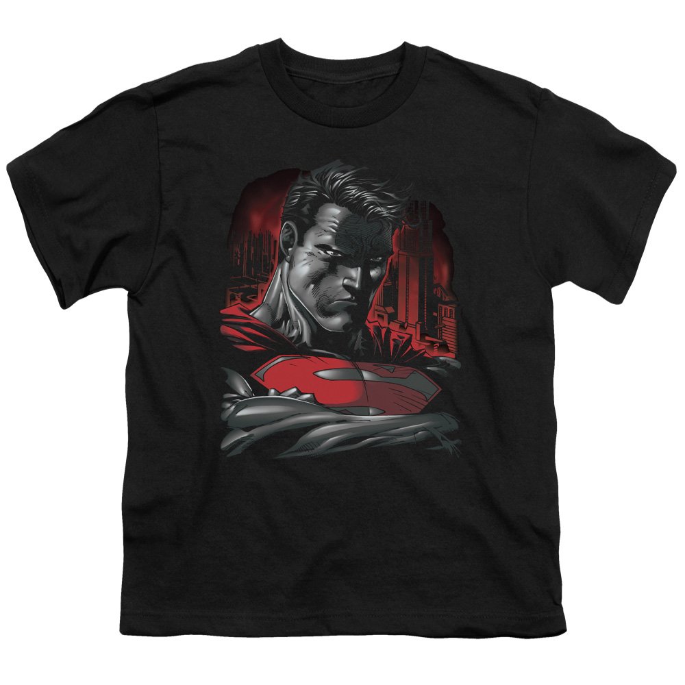 Superman Man of Steel Unisex Youth T-Shirt | DC Comics Graphic Tee for Kids & Teens | Perfect for Cosplay, Birthday Gifts & Superhero Fans