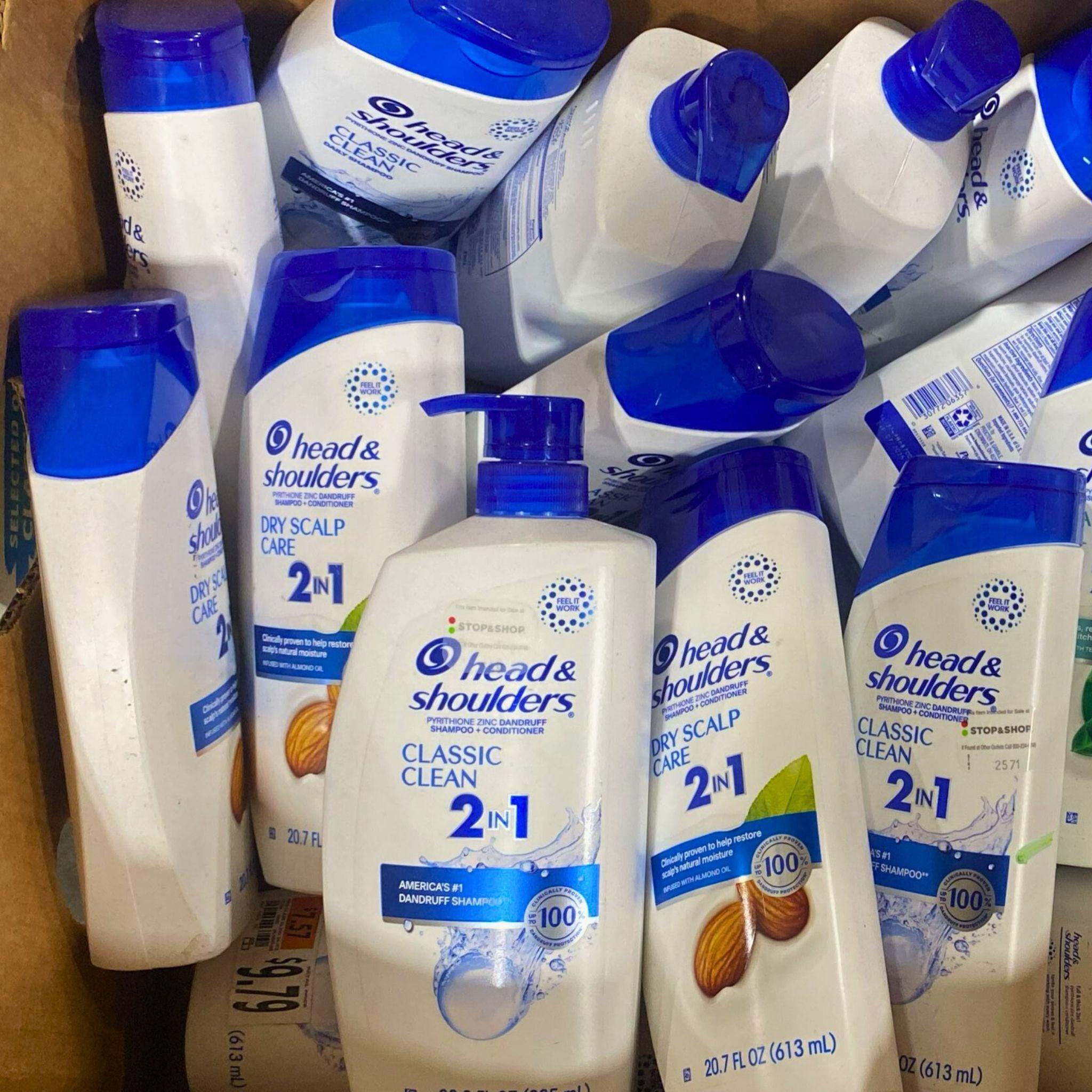 Head & Shoulders 2 in 1 Shampoo and Conditioner Combo Pack - 50 Pieces Assorted Scents & Sizes (Apple Fresh, Citrus Breeze, Ocean Lift) - Perfect for Salons, Gyms, Hotels & Travel Toiletries