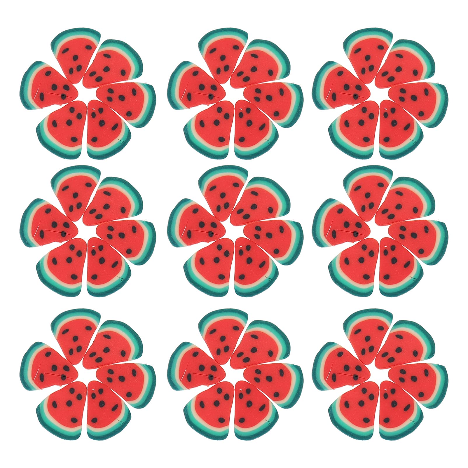 FOMIYES 5-Pack Polymer Clay Stickers - 3D Fruit Slice Charms for DIY Nail Art, Jewelry Making & Craft Projects | Colorful Polymer Clay Slices for Scrapbooking, Phone Cases & Keychains
