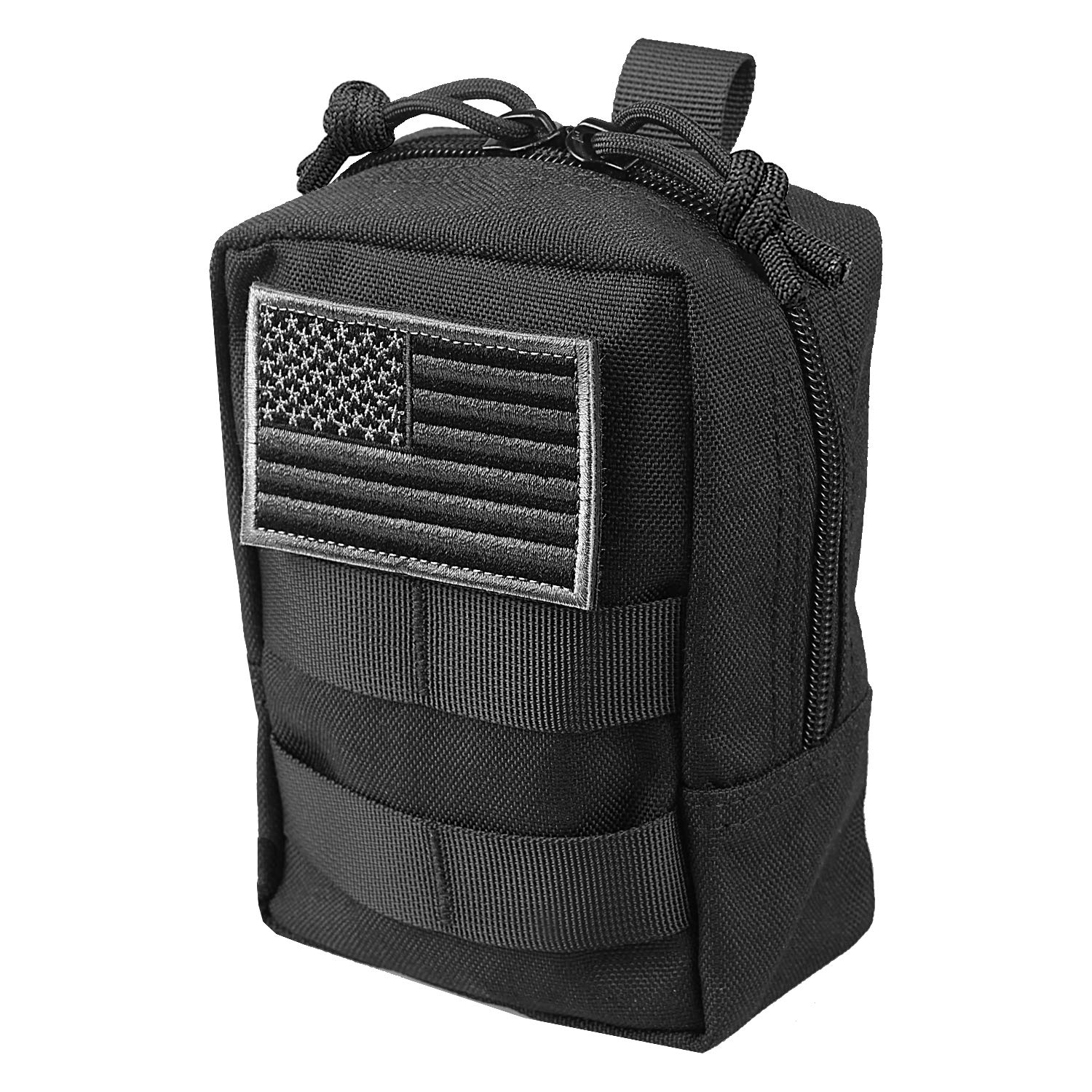 AMYIPO MOLLE Pouch Tactical Waist Bag - Compact Utility Belt Bag for Outdoor, Hiking & EDC (Black, Small Size) - Perfect for Camping, Travel & Everyday Carry Essentials