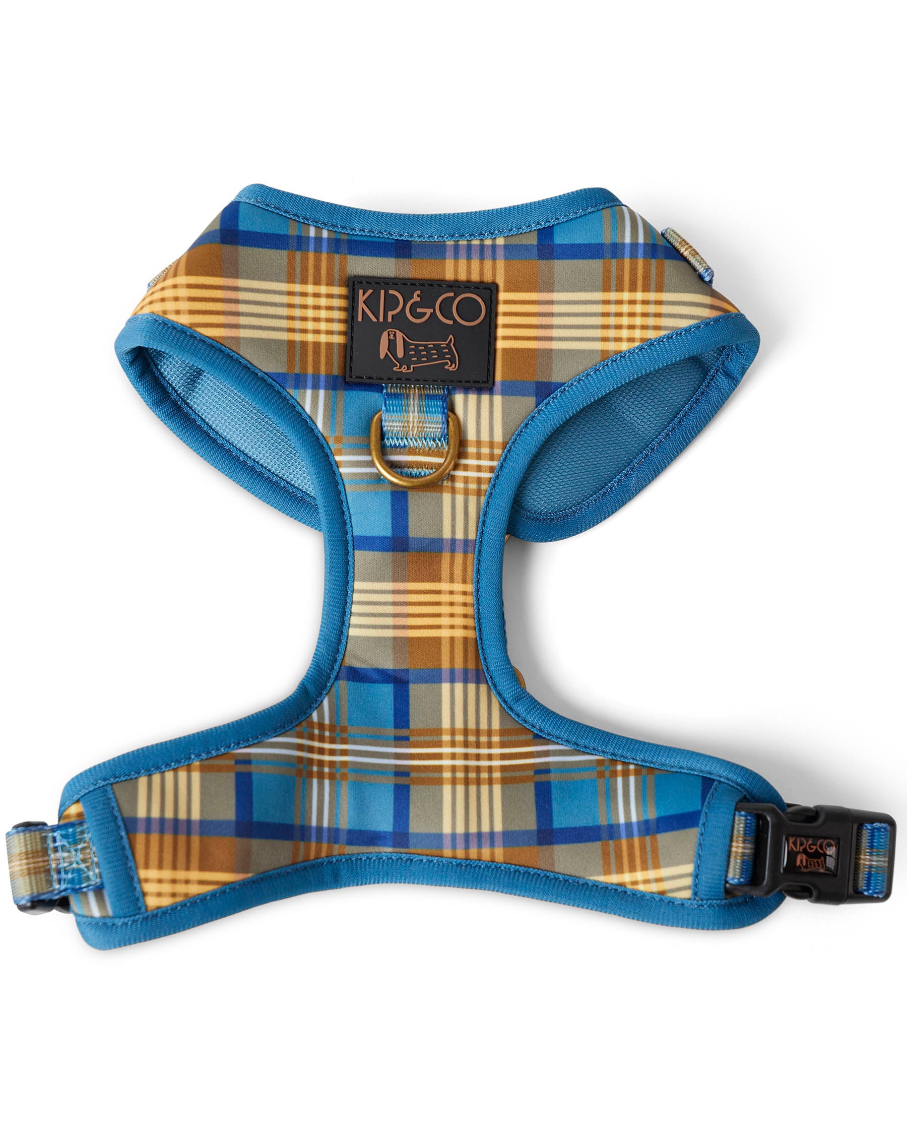 Cozy Tartan Dog Harness - Adjustable Soft Plaid Pet Vest for Small & Medium Dogs - Perfect for Walking, Hiking & Outdoor Adventures