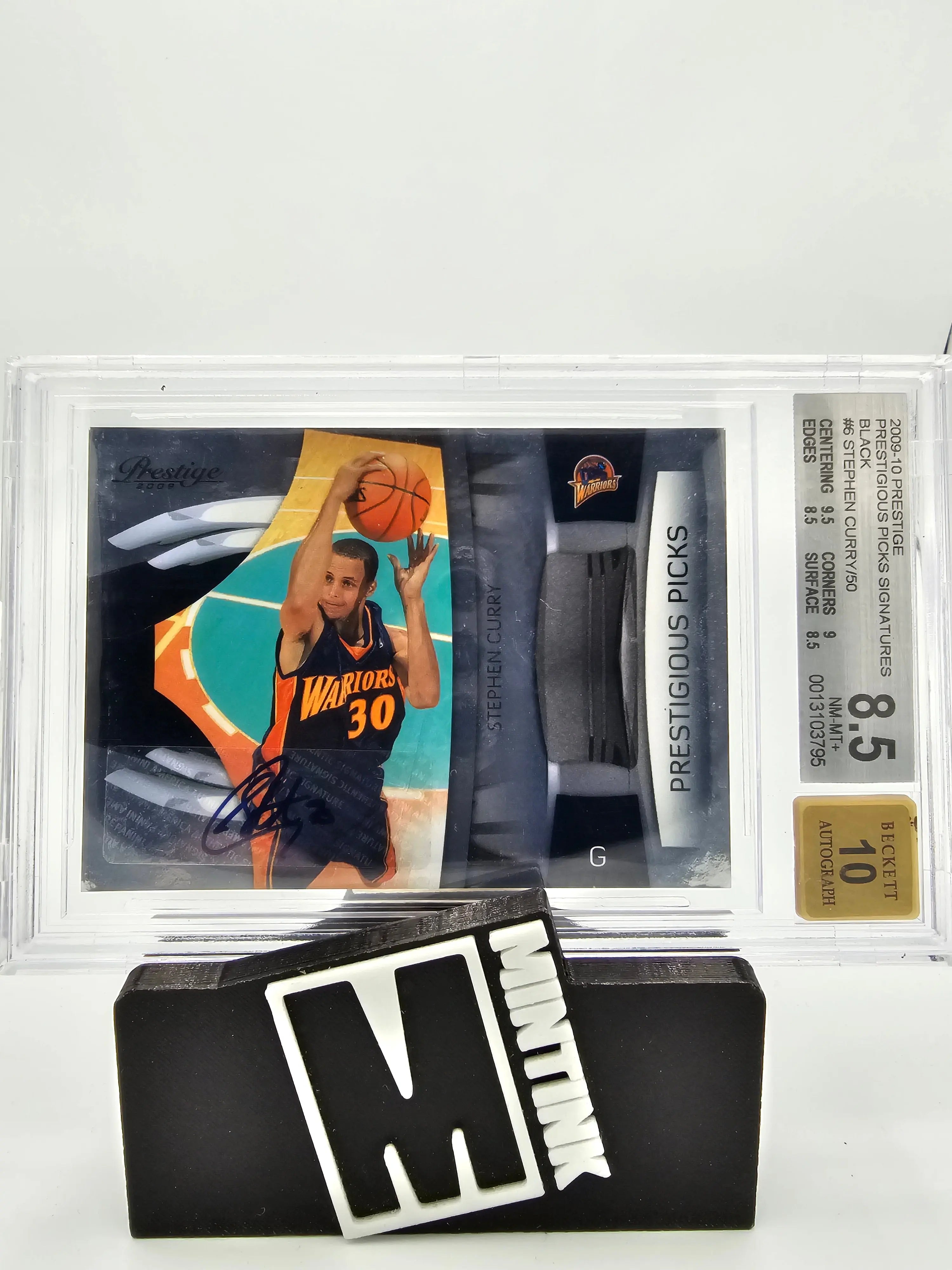 2009-10 Prestige Prestigious Picks Signatures Black Stephen Curry BGS 8.5 #36/50 - Rare Basketball Trading Card for Collectors & Investors
