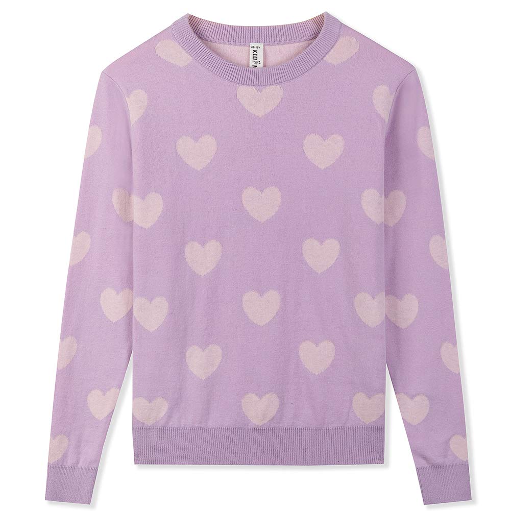 Valentine's Day Heart Sweater for Girls - Toddler Holiday Pullover Crewneck Long Sleeve Top - Perfect for Valentine's Day Parties, Family Photos & Winter Outfits