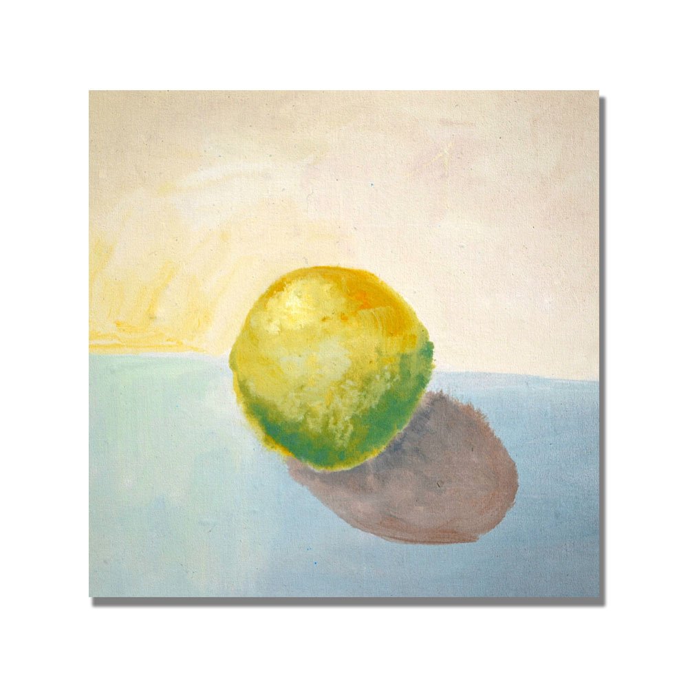 Michelle Calkins Yellow Lemon Still Life Canvas Art Print - 35x35 Inch Modern Kitchen Wall Decor - Perfect for Dining Room, Cafe & Home Office