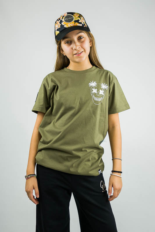 Unisex Kids Mc Father Green Botanical Print T-Shirt - Comfortable & Stylish for School, Playdates & Family Outings