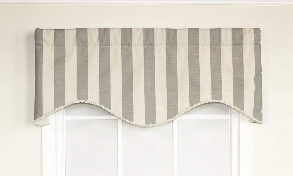 Coastal Stripe Cornice Valance - Stylish Window Treatment for Beach House Decor & Coastal-Themed Rooms | Perfect for Living Room, Bedroom & Kitchen Windows