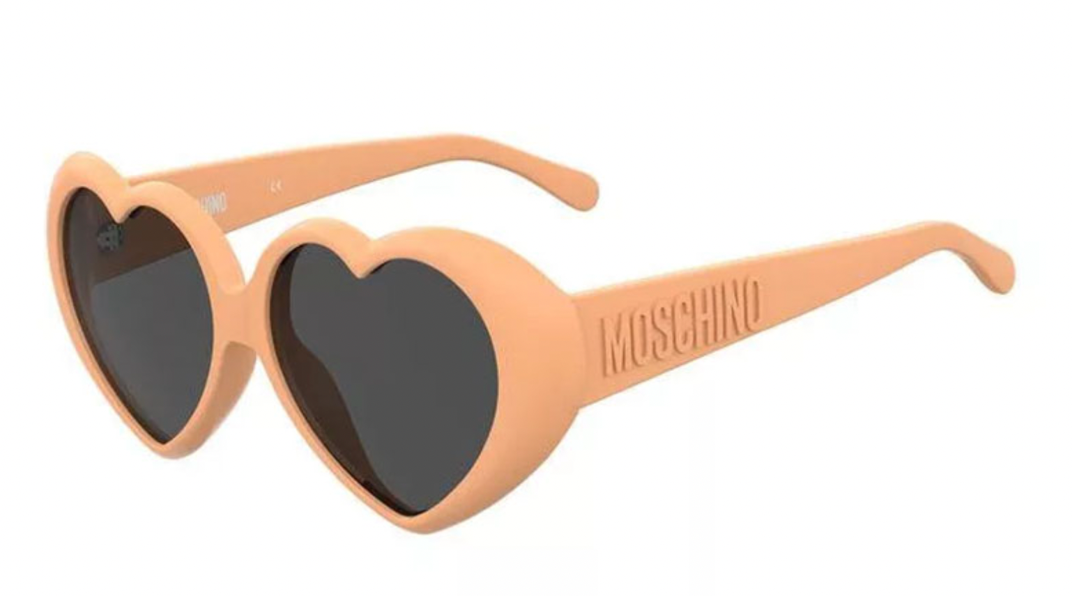 Moschino MOS128/S Orange Heart Sunglasses for Women - Stylish UV Protection Fashion Shades - Perfect for Summer, Beach, and Outdoor Activities