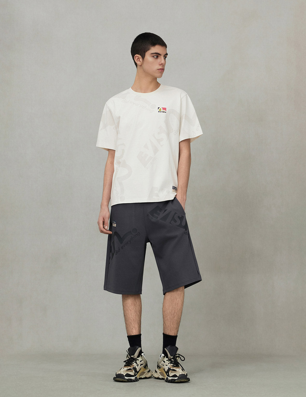 Allover Logo & Seagull Print Regular Fit Sweatshorts - Comfortable Casual Shorts for Men | Perfect for Gym, Running, Beach & Lounge Wear
