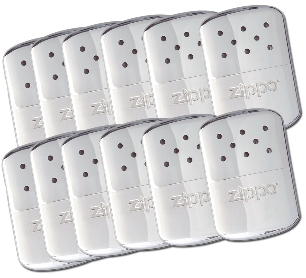 Zippo Premium Hand Warmer Set - 10 Chrome Refillable Deluxe Hand Warmers & 5 Burners (Models 40306 & 44003) for Outdoor Activities, Camping, and Winter Sports