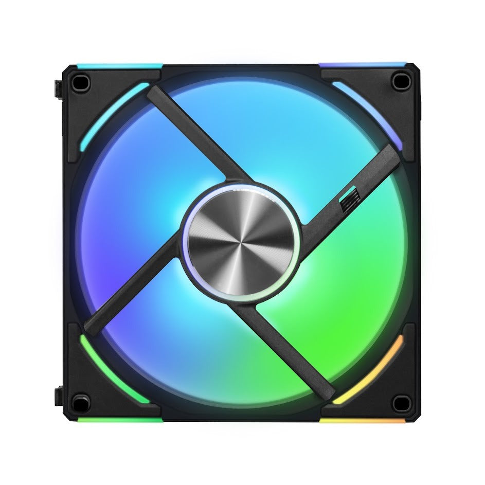 Lian Li UNI FAN AL V2 140mm RGB PWM PC Cooling Fan - High Performance, Quiet, Black/White (UF-AL140V2) - Perfect for Gaming PC, Case Cooling & Custom Builds