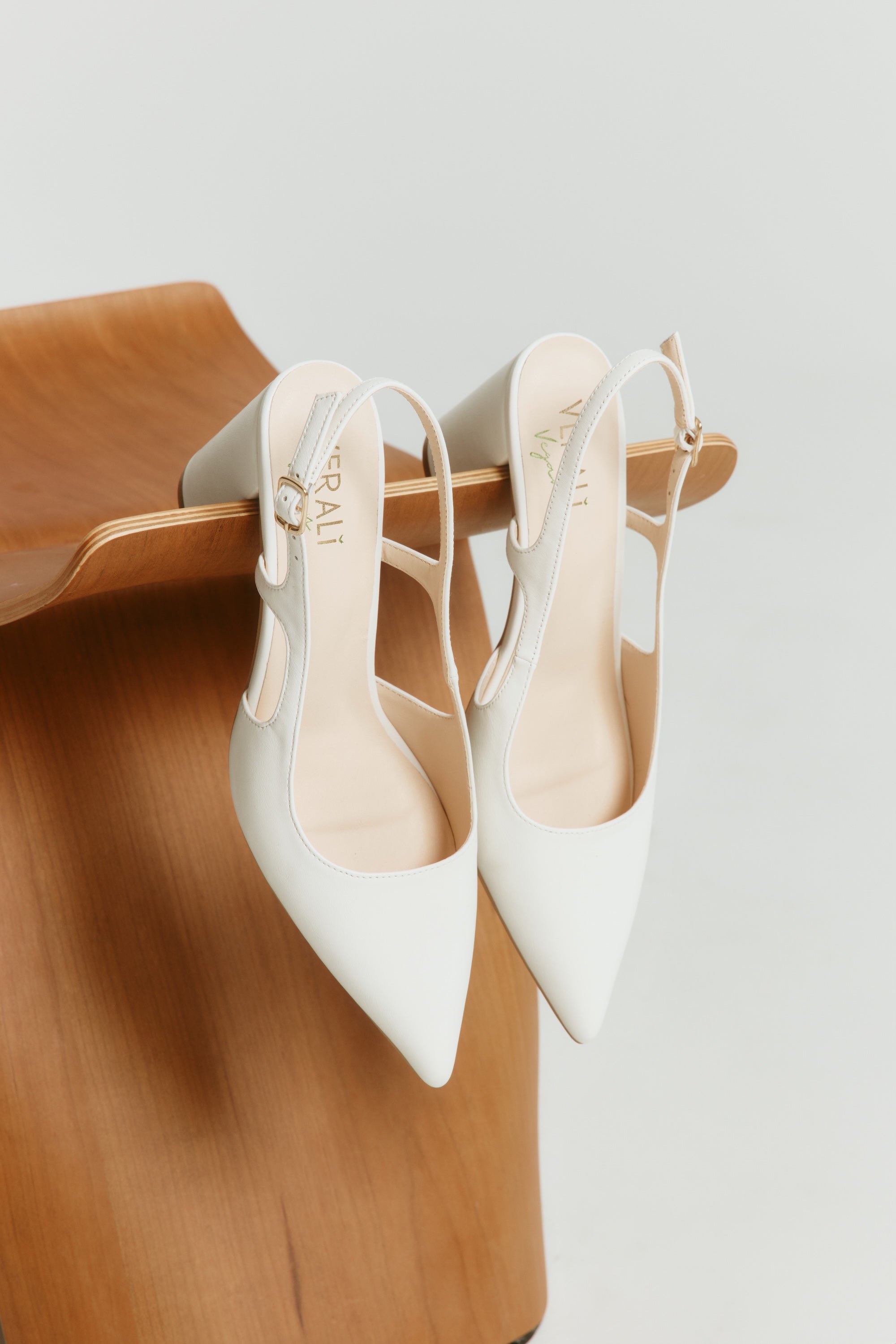 Elton Slingback Block Heels Women's Shoes - Comfortable Chunky Heel Sandals in Chalk White | Perfect for Summer, Weddings & Office Wear