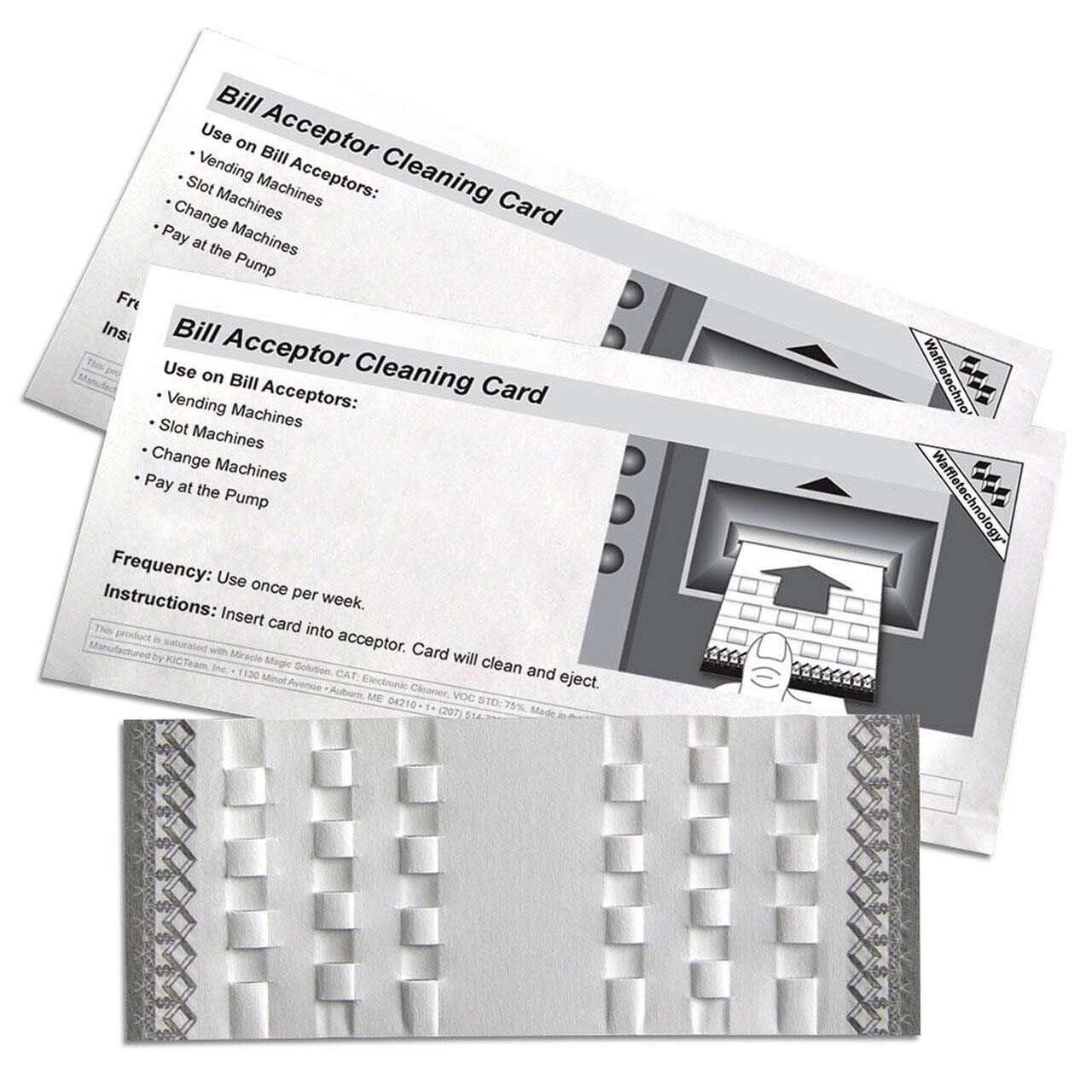 Bill Acceptor Cleaning Cards with Waffle Technology - 30 Pack for Cash Machine Maintenance | ATM, Vending Machine & POS System Cleaning Solution