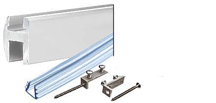 CRL Satin Anodized Deluxe Shower Door Header Kit - 95 Inch Long Aluminum Frame for Bathroom Glass Enclosure - Perfect for Modern Home & Spa Renovation