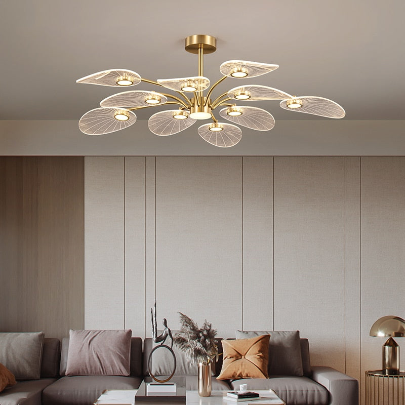 Elegant Floral Chandelier - Crystal Flower Ceiling Light Fixture for Dining Room, Bedroom & Living Room Decor | Perfect for Wedding, Home Renovation & Interior Design Projects