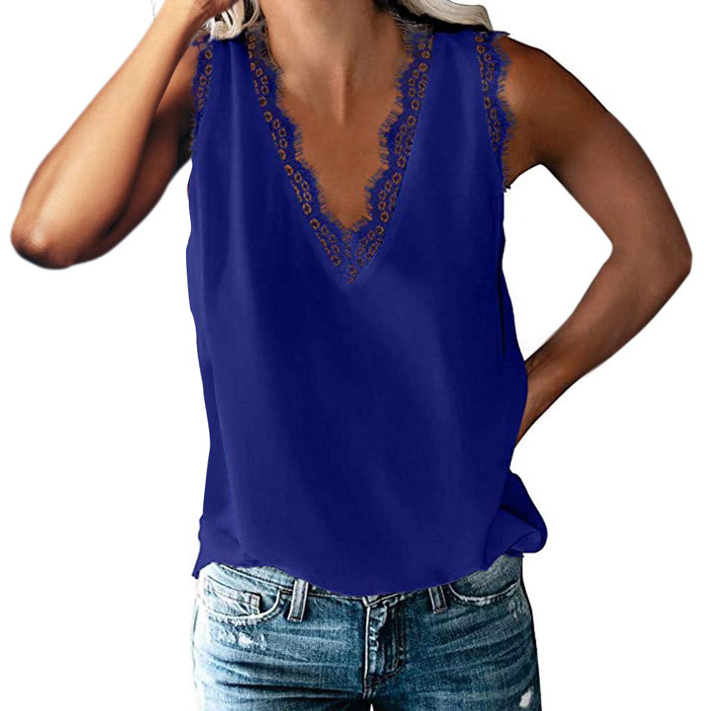 Sexy Women's V-Neck Sleeveless Cami Tank Top - Summer Casual Blouse for Women | Perfect for Beach, Party & Everyday Wear