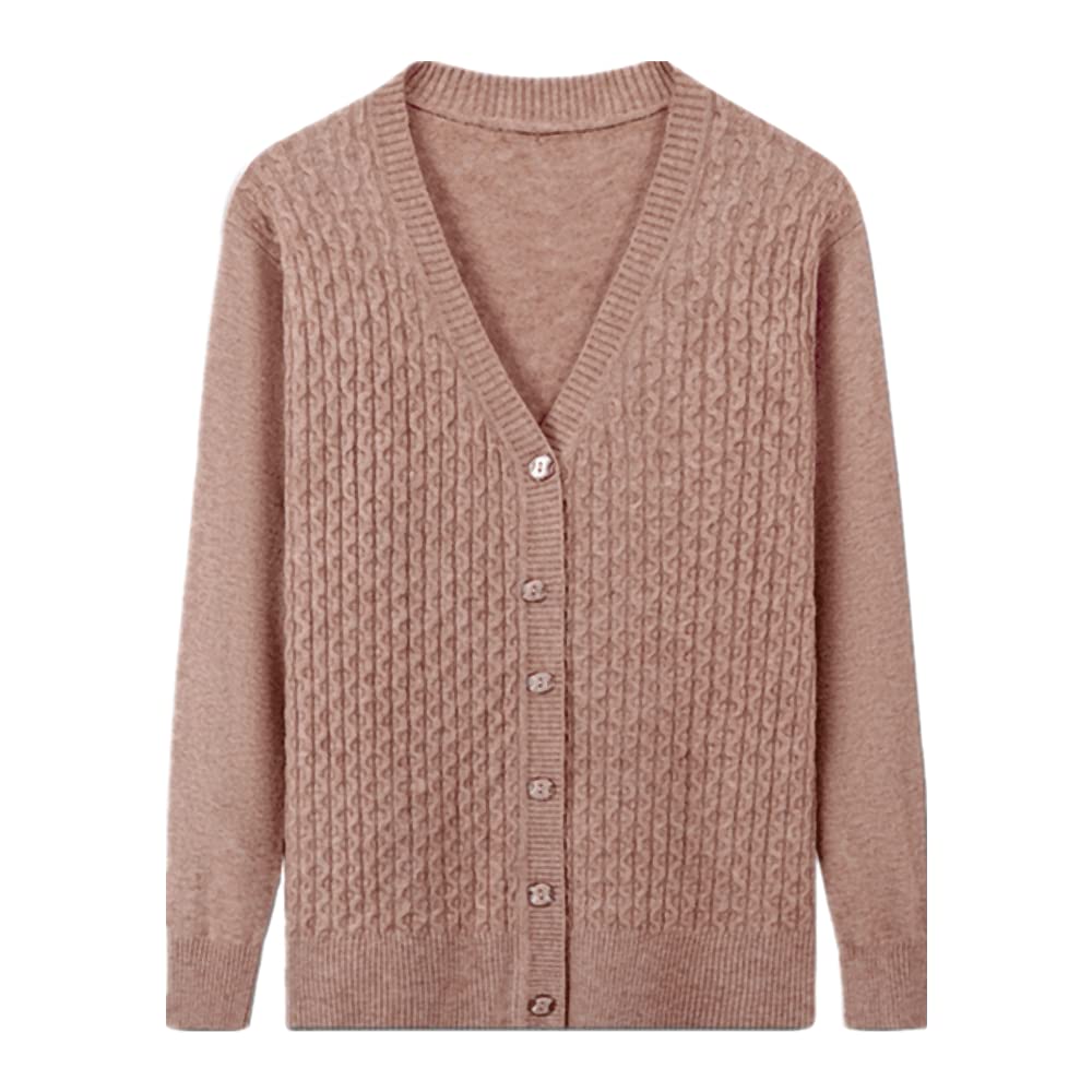 Women's Knitted Sweater Jacket - Single-Breasted Spring & Autumn Cardigan Coat for Casual Wear, Office & Outdoor Activities