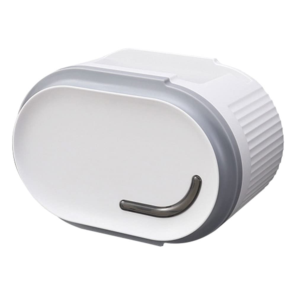 DOITOOL Wall Mounted Toilet Paper Holder - No Drilling Waterproof Bathroom Tissue Dispenser - White - Perfect for Bathroom, Bedroom, Study & Kitchen Organization