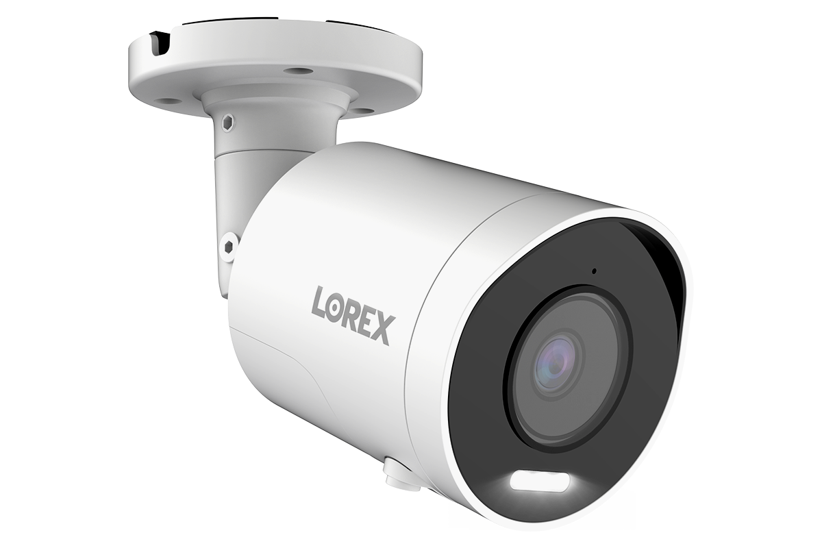 Lorex 4K IP Wired Bullet Security Camera with Smart Deterrence & Motion Detection - Outdoor Home Surveillance for Driveway, Garage & Business Security