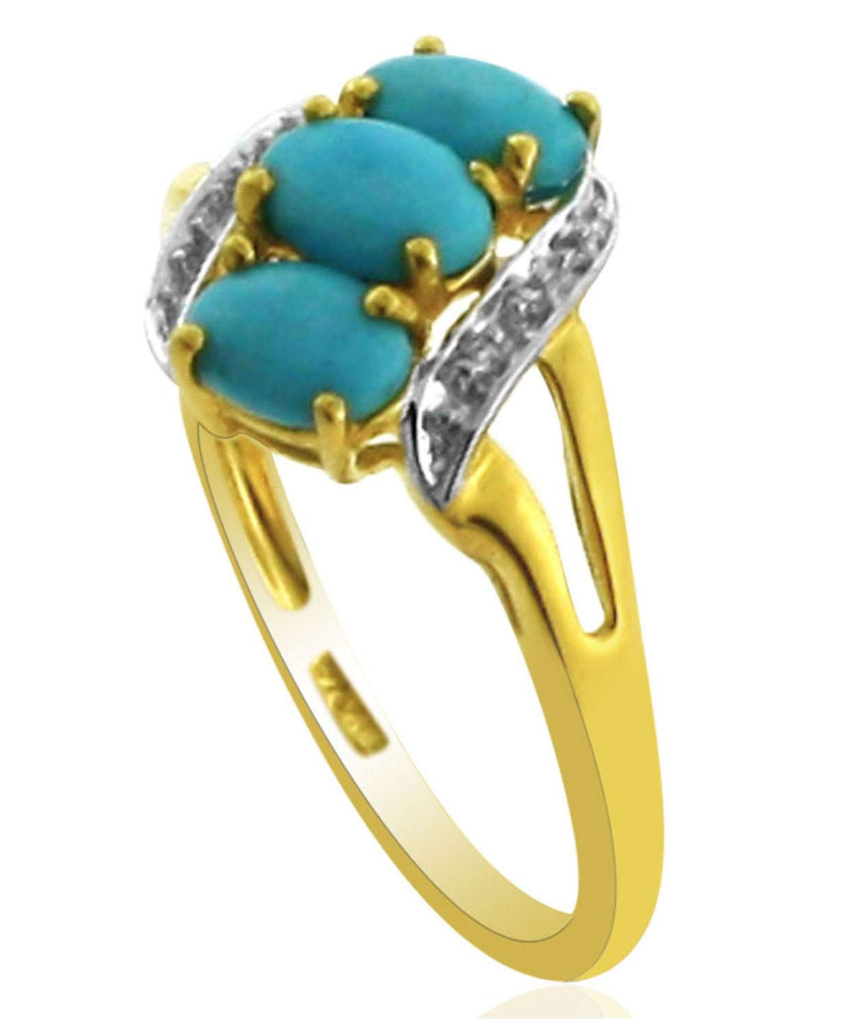 Natural Turquoise Pear-Shaped Gemstone 14K White Gold Ring - Untreated Birthstone Jewelry for Women & Men | Perfect for Birthdays, Anniversaries & Special Occasions