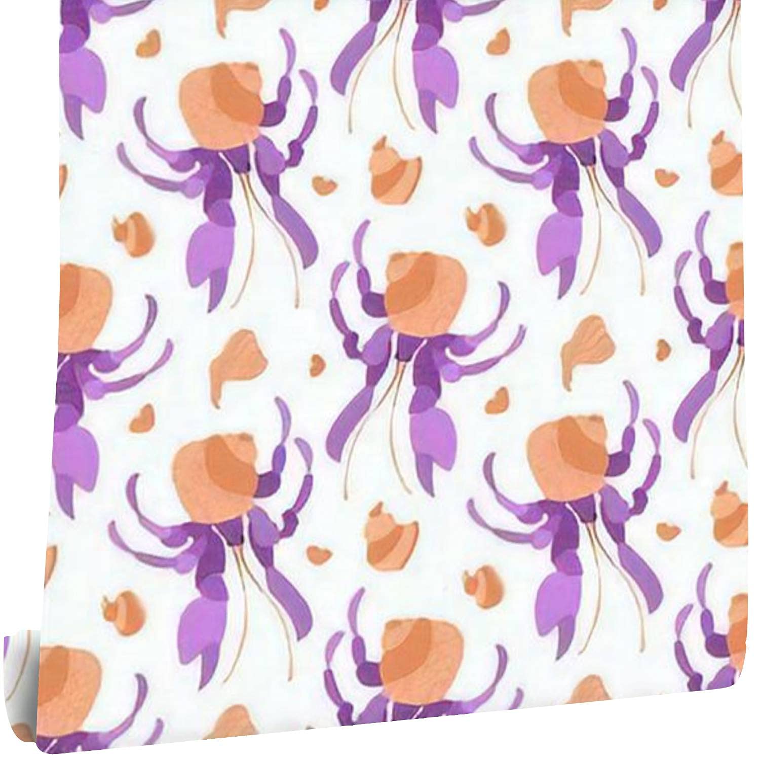 Modern 3D Cute Shell Crab Wall Stickers - Removable Peel & Stick Wallpaper Mural with Seamless Pattern for Living Room, Bedroom, TV Background - Perfect for Kids' Rooms, Nursery Decor & Coastal Themed Spaces