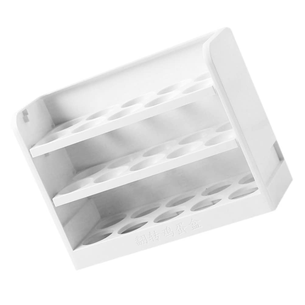 Premium 3-Tier Plastic Egg Holder for Refrigerator - Space-Saving Egg Storage Organizer, Flip Egg Tray & Deviled Egg Container - Perfect for Kitchen Organization, Fridge Storage & Party Food Display