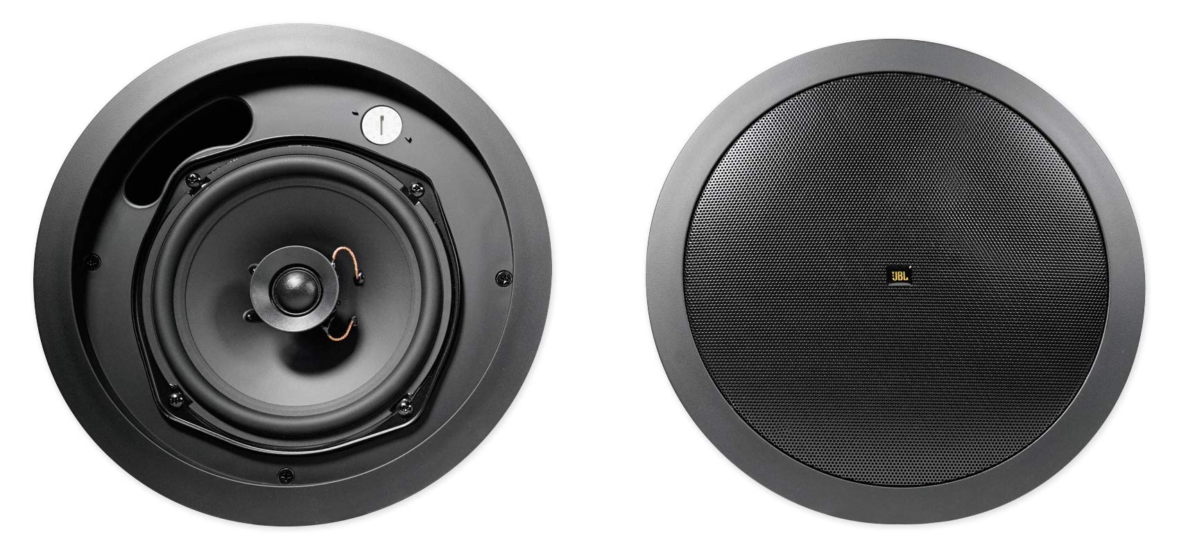 JBL Control 16C-T 6.5 Inch 8 Ohm In-Ceiling Speaker with Transformer - Black | Perfect for Home Theater, Background Music & Commercial Audio Systems