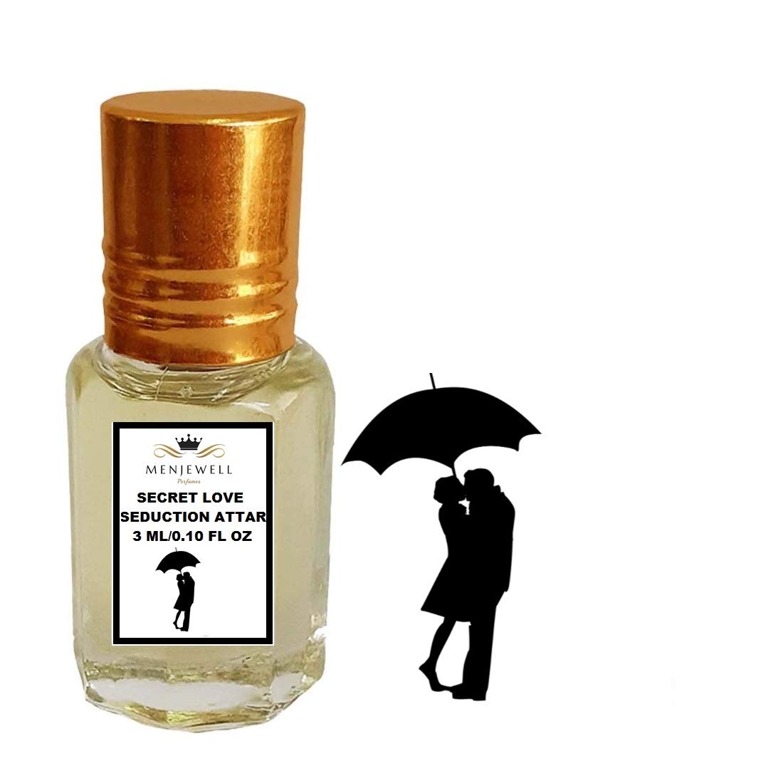 Menjewell Secret Love Seduction Attar Perfume Oil - 3ml Bottle for Women & Men | Romantic Date Night, Special Occasions & Gift Giving
