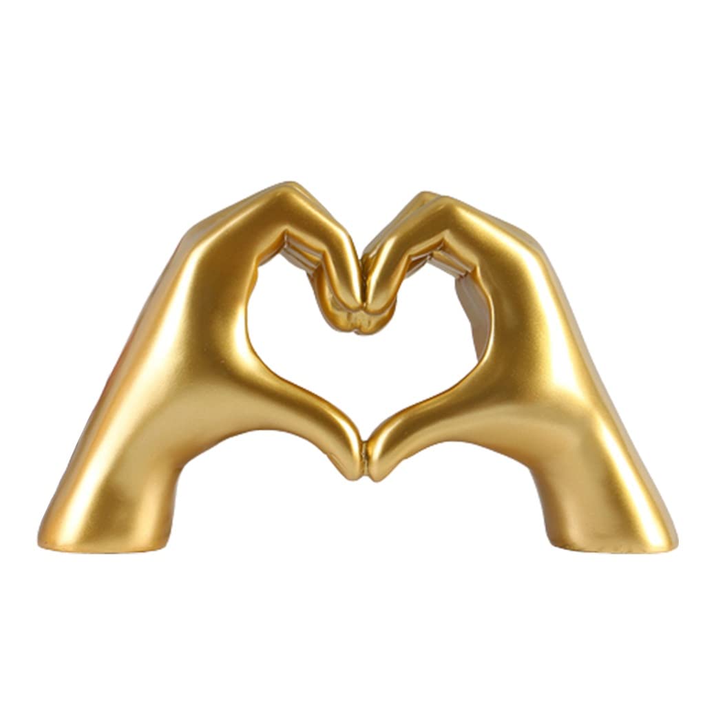 Nordic Style Resin Love Table Decor - Gold Home Decor for Bedroom, Study Desk, Wedding Gift | Perfect for Romantic Dinner, Anniversary & Housewarming Party